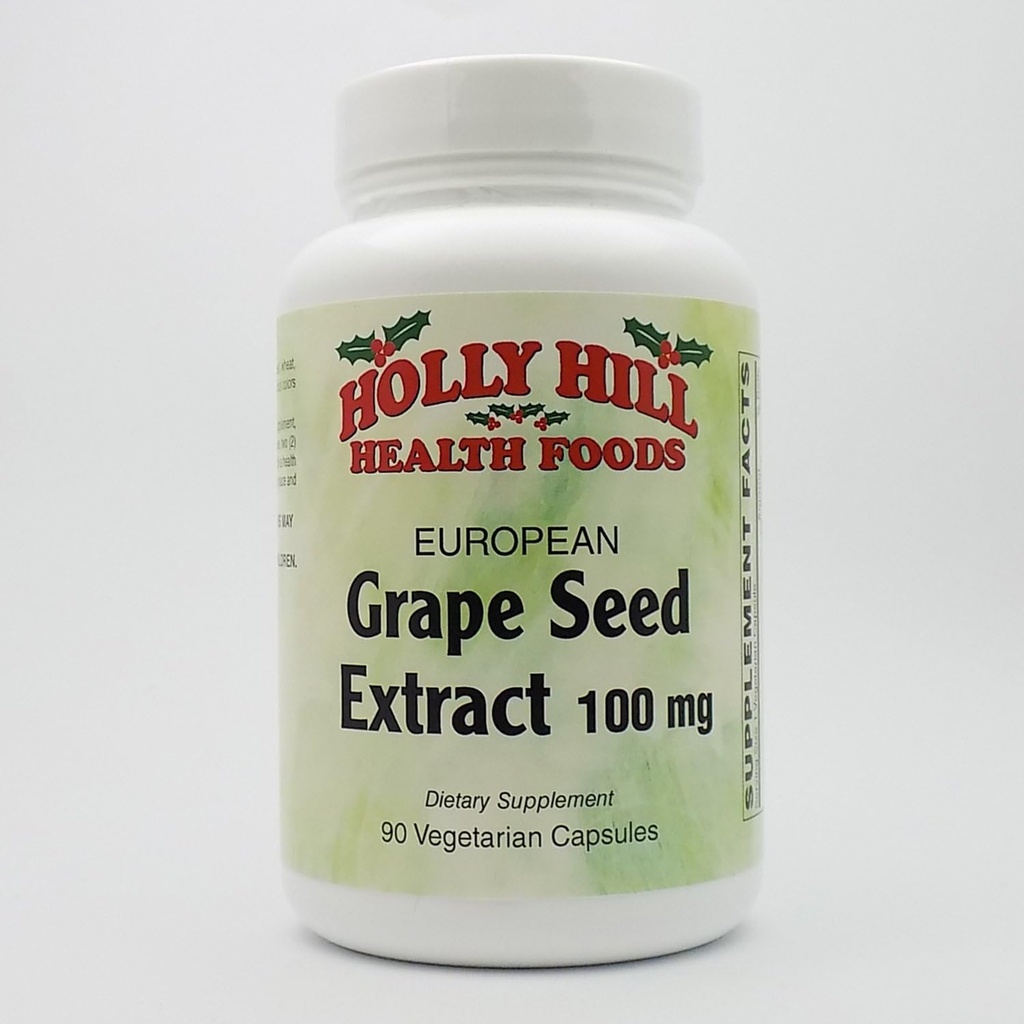 Holly Hill Health Foods, European Grape Seed Extract 100 MG, 90 Capsules