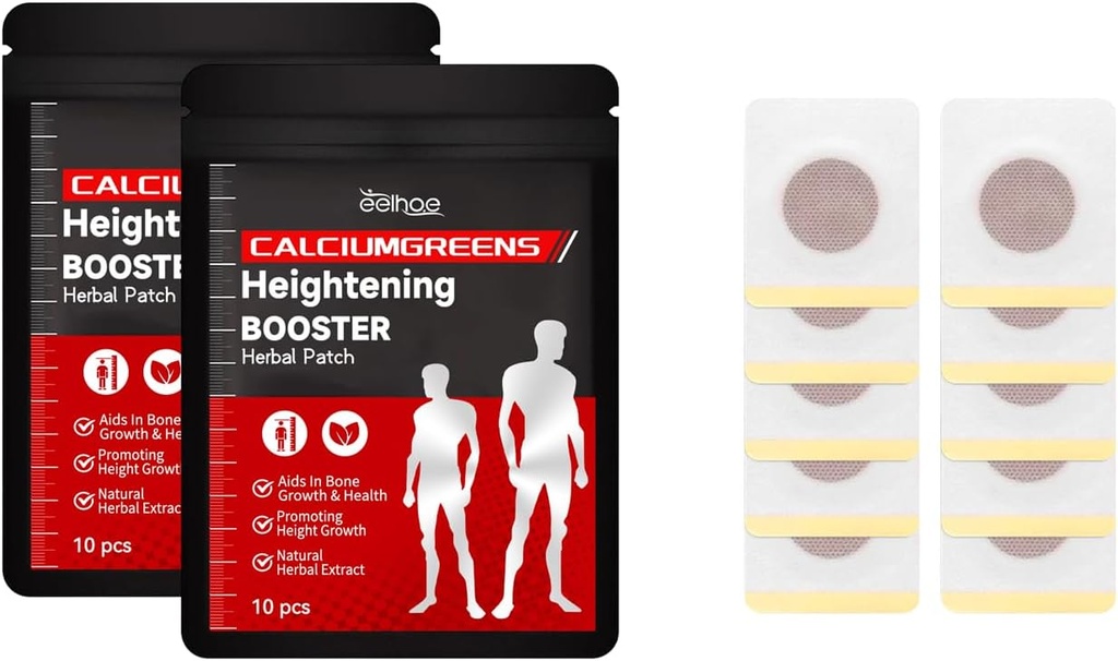 NeYLimの草のカルシウム サポート パッチ、高めるブースターの草のパッチ、高さの成長パッチ、草の高さの増加のフィートのパッチ、サポート骨の健康および高める高さ(2pack)