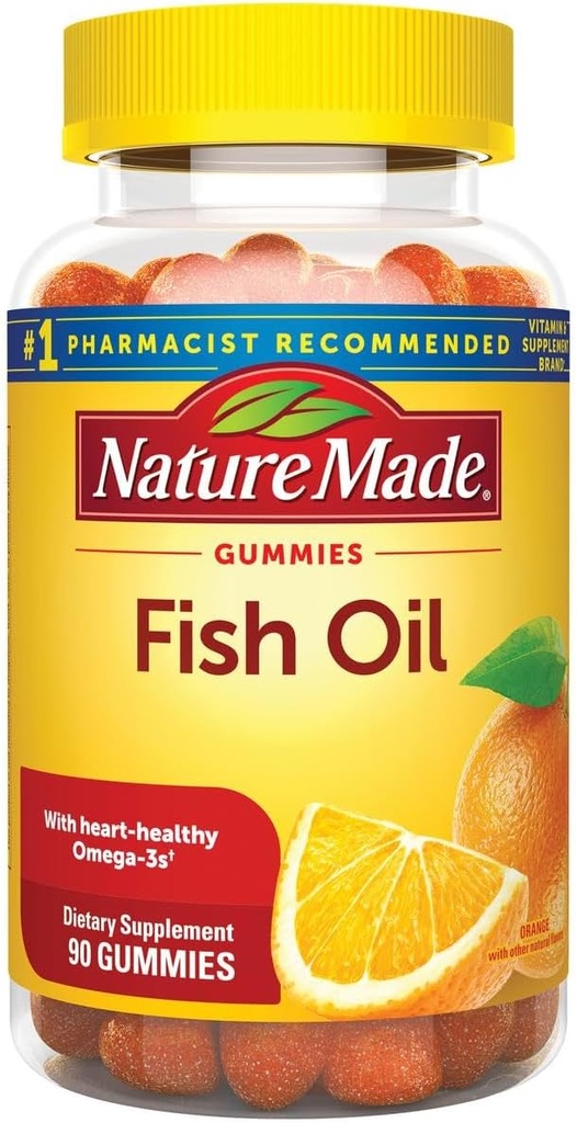 魚油グミー、90 Softgels、ハートヘルシーオメガ3s 57 mg、イチゴ、レモン、オレンジ