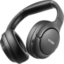 TOZO HT2の雑種の活動的な騒音の取消しのヘッドフォン、耳のBluetoothのヘッドホーン上の無線電信、60Hの再生時間、Appの深い低音の慰めの適合の耳のコップによるハイ レス可聴周波注文のEQは、家オフィス旅行黒のために、