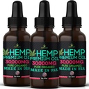 Hemp Oil -3 Pack-High Potensy Hemp Seed Oil-Made in USA, Organic Extract, Full Flavor Natural Benefits, for Skin, Relief, Sleep, Calm, Discomfort, Muscles, Massage-Safe for Pets-Full Omega 3,6, 9
