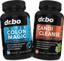 Colon Cleanser Detox & Candi Cleanse Pills - 15 Day Colon Cleanse Pills with Probiotic & Oregano Support Supplement Caprylic Acid Complex for Gut Bowel Movement, Poop Intestinal Stomach Bloating