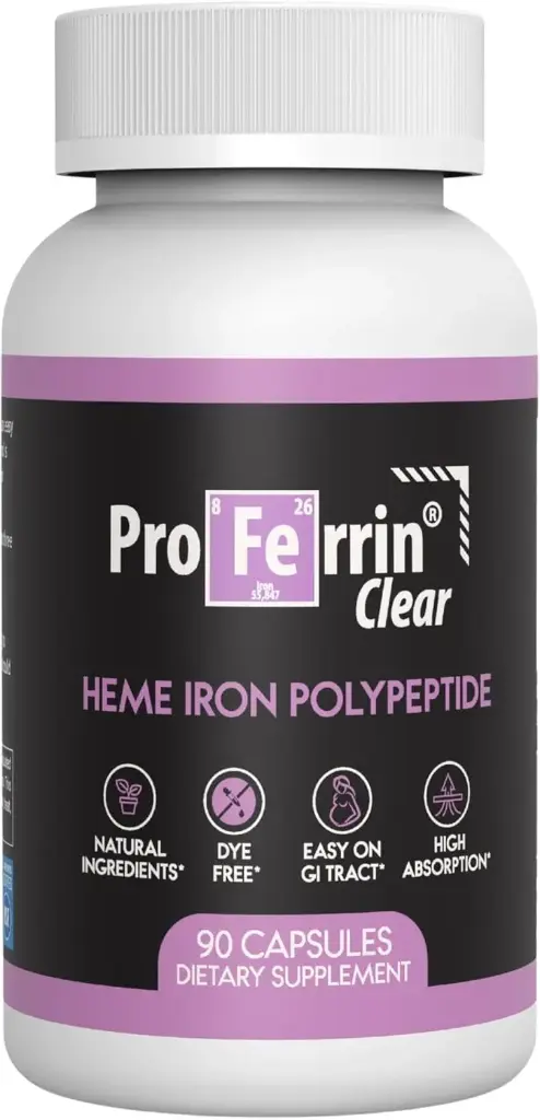 Proferrin の明確な Heme の鉄の補足、90 のカプセルの優秀な吸収、米国でなされる腸の容易