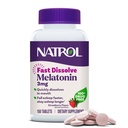 Natrol の速い分解の Melatonin 3 の mg、Melatonin は残りの睡眠、大人のための睡眠サポート、150 のいちご風味のタブレット、150 日の供給まで補います