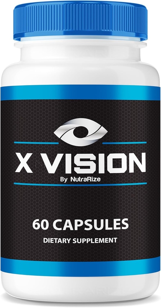 NutraRize X Visionカプセル - 天然成分の毎日の目のサポートフォーミュラは、視覚的ウェルネスと眼の快適性を維持するのに役立ちます | 使いやすいピル(60カプセル)