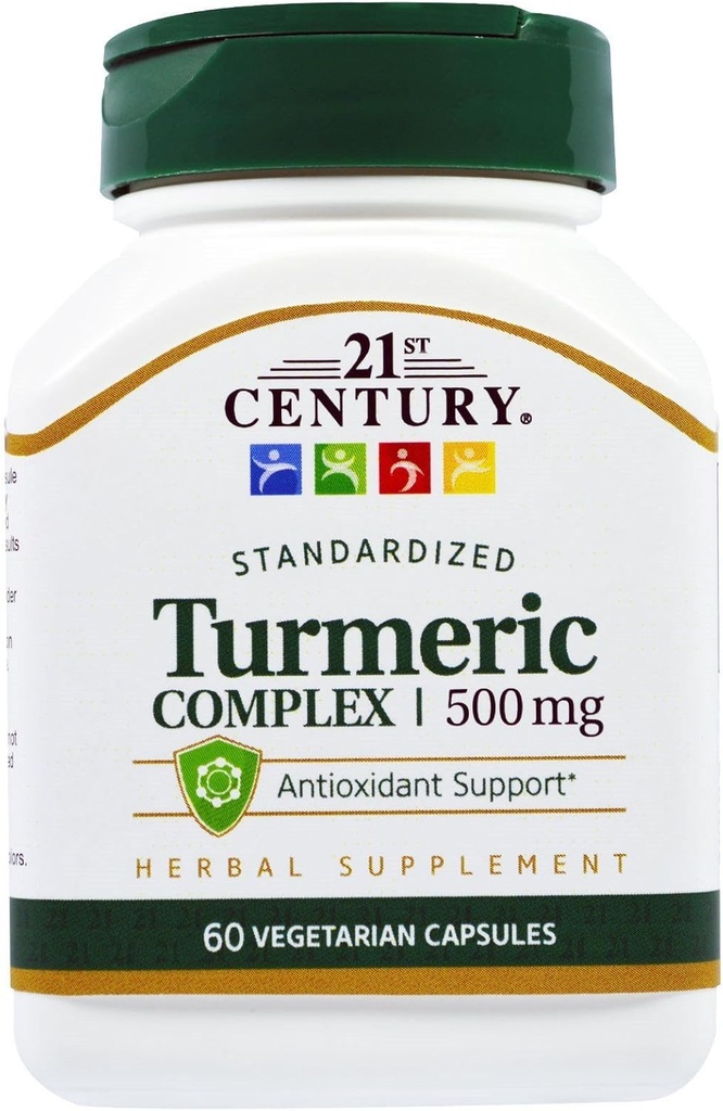 21st Century Turmeric Complex 500 mg - 60 Vegetarian Capsules, Pack of 2