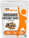 BulkSupplements.com オーガニック Chicory Root パウダー - Chicory Root サプリメント、Chicory Root コーヒー代替 - 繊維のサプリメント、グルテンフリー、給餌あたり2.5g、1kg (2.2 lbs) (パッケージ 1)