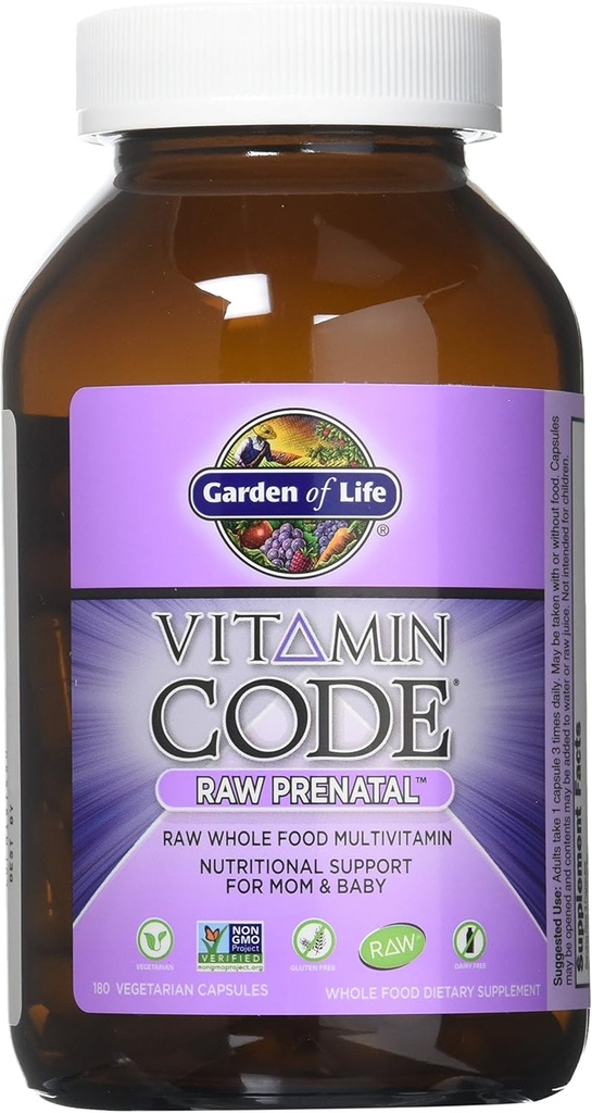 ライフ ビタミン コードの庭 RAW の Prenatal、生命の庭による 90 カプセル