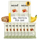 Send Bars Plant-Based Vegan Healthy Protein Bars, With Greens (Banana Bread, 8 Bars) – Only Real Ingredients, Zero Added Sugar, Gluten-Free, Dairy-Free
