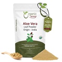 ORGANIC WAY アロエベラパウダー(アロエバーバデンシス) - オーガニック&コーシャ認定 | 生、ヴィーガン、非GMO&グルテンフリー | USDA 認定 | 起源 - インド (16 Oz)
