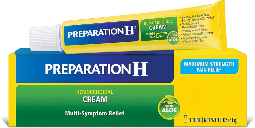 多症状救助のためのアロエとH Hemorrhoidクリーム - 1.8 Ozチューブ