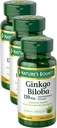 Nature's Bounty Ginkgo Bilobaカプセル120mg、メモリサポートサプリメント、サポート脳機能とメンタルアラート、100カプセル(パッケージ3)