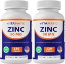 亜鉛Gluconate 120の計算としてVitamatic亜鉛50mg - 免疫の補足(合計240のタブレット) - 2のパック