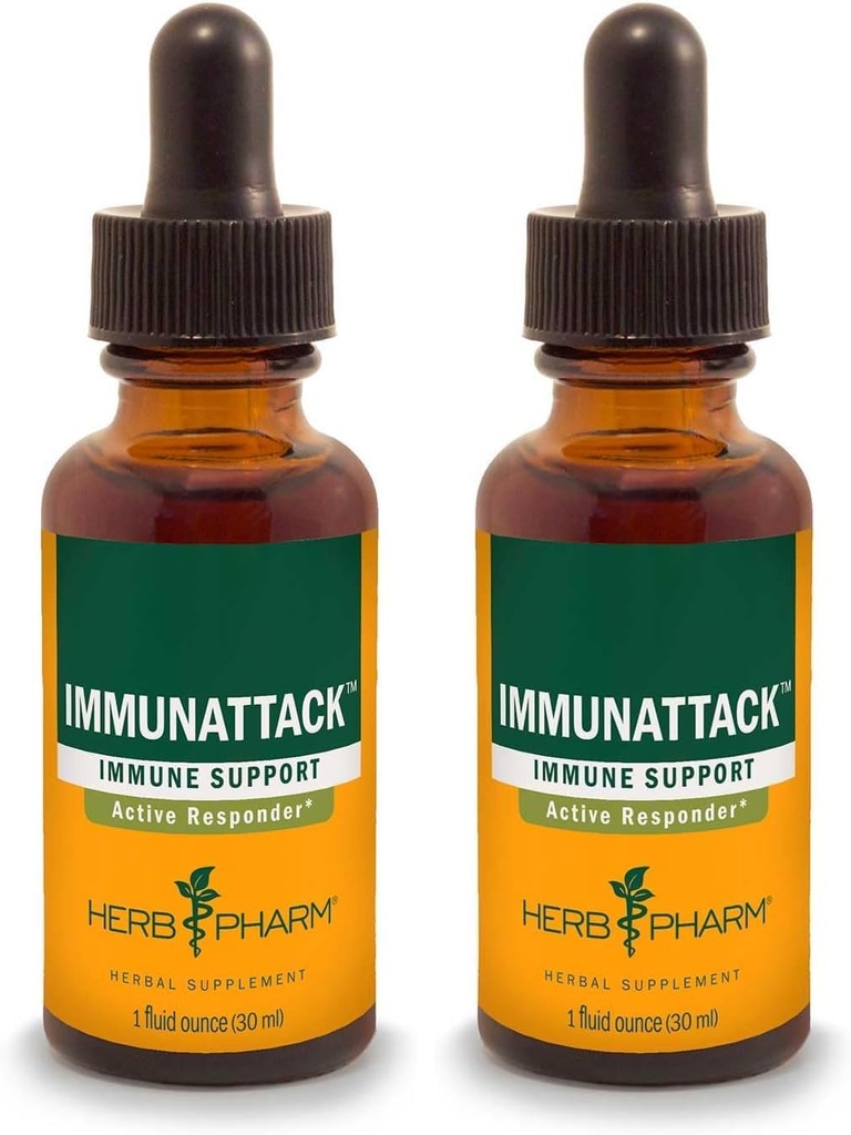 免疫システムサポートのためのハーブ Pharm Immunattack の液体の草の方式 - 1 Ounce (FIMAT01) (パッケージ 2)