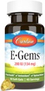 Carlson E-Gems 200 IU (134 mg), 天然由来ビタミンE, 最適なウェルネス, 90 ソフトジェル
