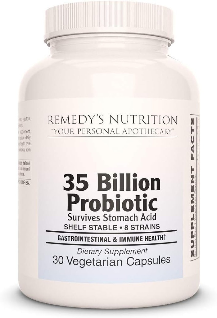 Remedyの栄養物のProbiotic 35の鋼片30のカプセル/Veganの帽子