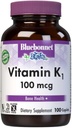 BluebonnetビタミンK1 100のmcgは骨の健康を支えます - Phylloquinoneの結晶のビタミンKの補足-非GMOのKosherの証明される、グルテンフリー、酪農場なし - 100のビーガン小冊子
