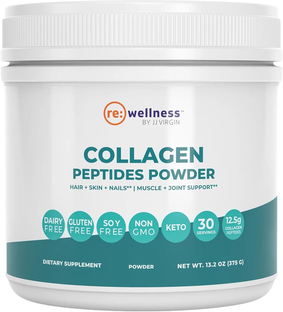 Reignite Wellness by JJ Virgin | Collagen Peptides Powder | Collagen Peptides Powder Supplement | Hair, Skin & Nails Support | Muscle & Joint Support Supplement | 30 Servings