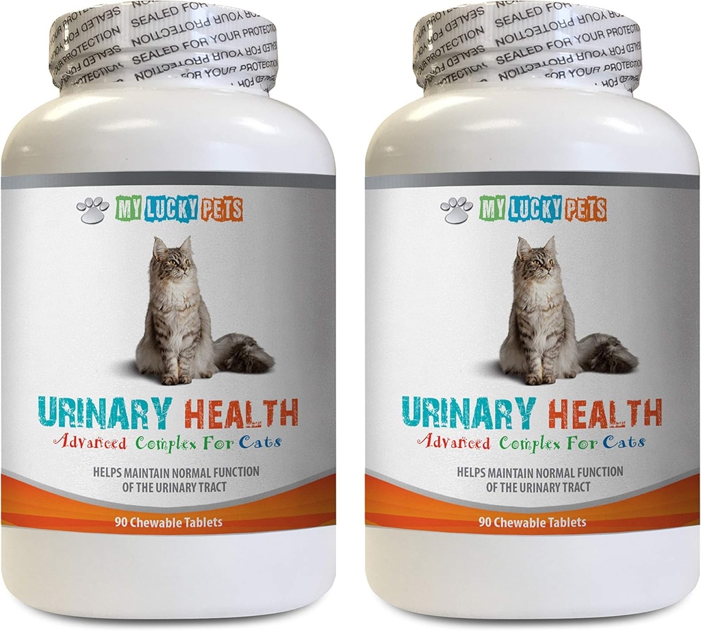 猫UTIサプリメント - CAT尿の健康フォーミュラ - サポート膀胱の健康 - 自然コンプレックス - 猫のためのクランベリーエキス - 2ボトル(180トリート)