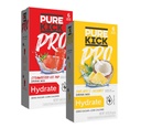 PURE KICK PRO ハイドレーション電解ドリンクミックス、パイナップルココナッツ&イチゴアイスポップ、12パケット
