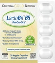 LactoBif Probiotics、65 Bllion CFU、20アクティブ&臨床研究プロバイオティックストレイン、大豆フリー、砂糖フリー、ベジタリアン、個別にダブルホイルブリストラーシール、30ベジギーカプセル