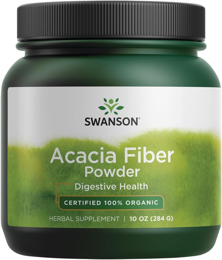 Swanson 100% Certified Organic Acacia Fiber Powder 10 Ounce (284 g) Pwdr