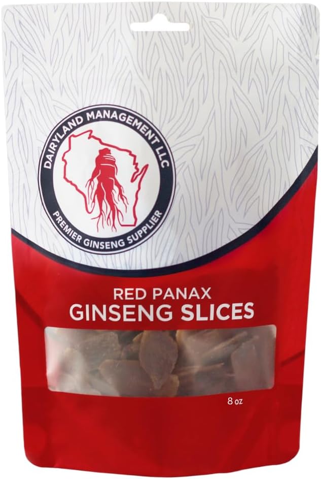 デイリーランド・マネジメント LLC レッド・パナックス・ギン・スライス - 8 oz パックの韓国のPanax Ginseng Slices - 非GMOのグルテンフリーの赤いGinseng Root - Soup、茶、コジーのこの草の補足を使用して下さい