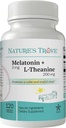 Nature's Trove Melatonin 3mg + Lテアニン200mg - カルムとリラクゼーション - 120 Kosherベジタリアンカプセル