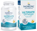 Nordic Naturals Ultimate Omega、レモンフレーバー - 180 ソフトジェル - 1280 mg Omega-3 - EPA&DHAと高周波魚油 - 脳と心臓の健康を促進 - 非GMO - 90 サービング