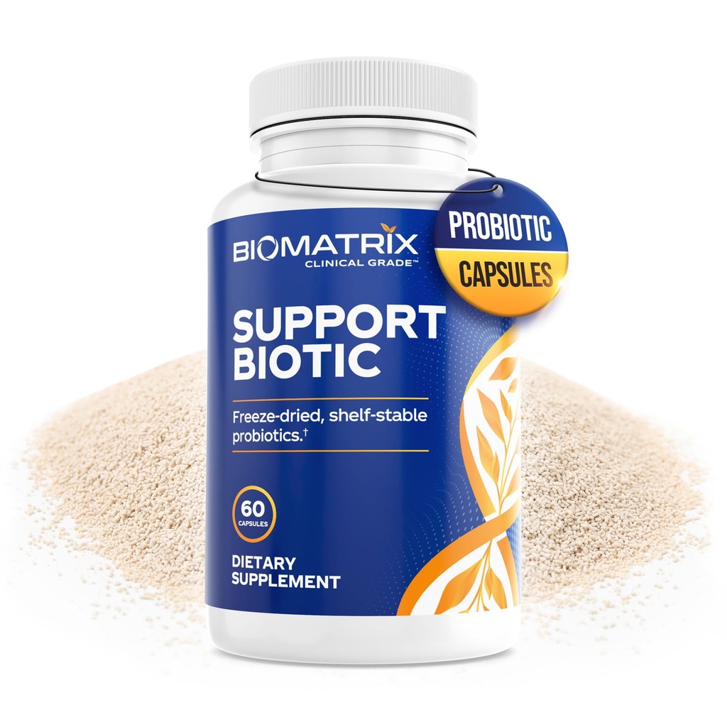 Saccharomyces boulardii Probiotic Supplement w/L. paracasei、L. rhamnosus、Bifidobacterium、Acdophilus - Prebiotic Complement - Temp-Stable、30-60 Day Supply