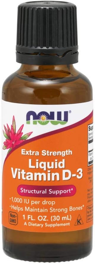 NOW Foods Liquid Vitamin D3 Extra Strength - 1000 IU - 1 fl oz