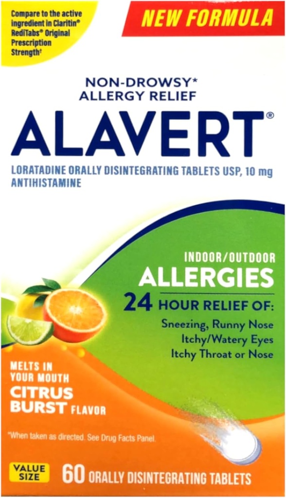Alavert 24 Hour Orally Disintegrating Tablets Citrus Burst 60 Tablets
