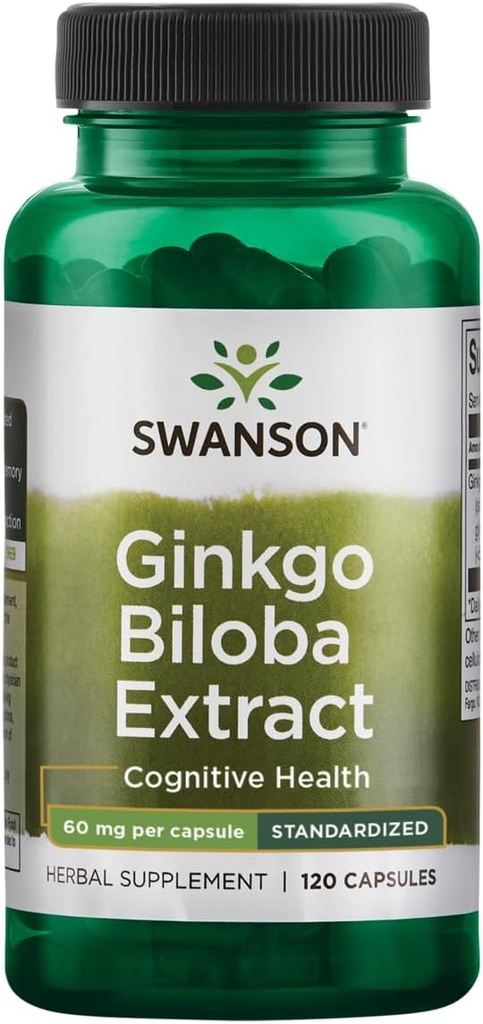 Swanson GinkgoのBilobaのエキス24% 60のミリグラム120のカプセル