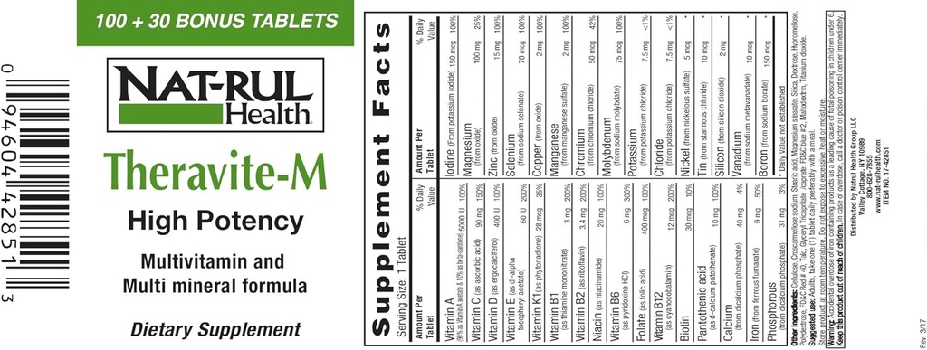 THERAVITE-M TABS N-R Size: 130