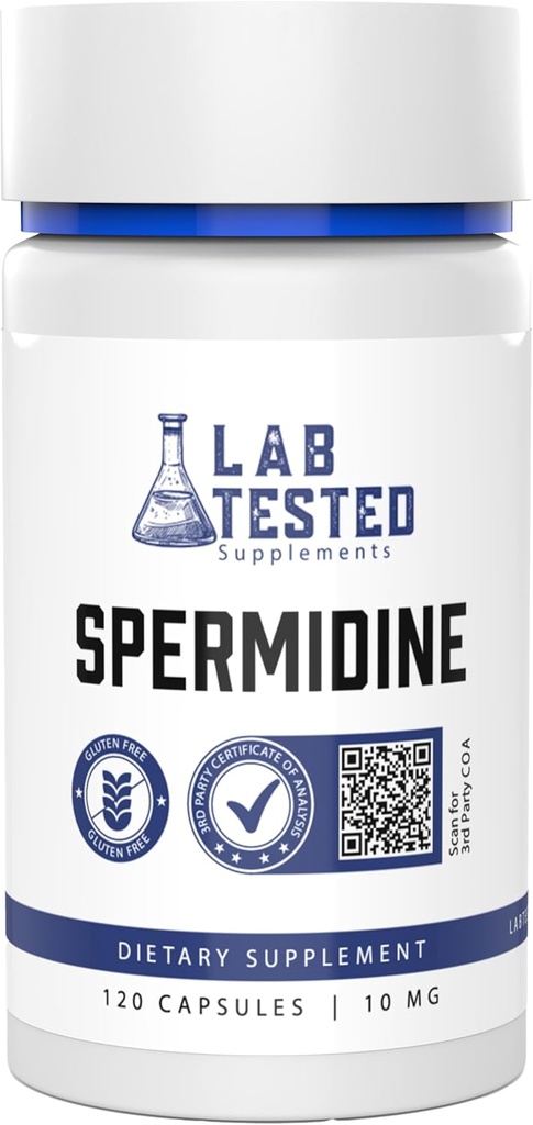 Spermidine 3HCLの補足- 120 10mgのカプセル-すべてのロットと提供される第3党COA - SpermidineのTrihydrochloride
