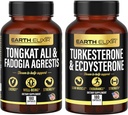 地球のエリクサーFadogia Agrestis 600mgおよびTongkat Ali 500mg + Turkesterone1000mgおよびEcdysterone 1000mgの補足(180のカプセル)束