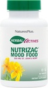Natures Plus Herbal Actives NutriZAC Mood Food - 300 mgセントジョンズワート、90ビーガンBi-Layeredタブレット - 最大効力ナチュラルムードブースター - ベジタリアン、グルテンフリー - 90サービング