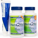 HemRid Plus、Ultra、および5%リドカインクリームバンドル - Hemorrhoid CareのHerbal Hemorrhoidサプリメントと最大強度クリーム - 内部および外部の痔のためのトリプルアクション救済