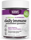 Norm's Farms Organic Elderberry Gummies - 大人のための毎日の免疫サポート&亜鉛、DE111 Probiotic、ビタミンC - 米国製、3rdパーティテスト - ビーガン、グルテンフリー、コーシャ、非GMO、60ガミー
