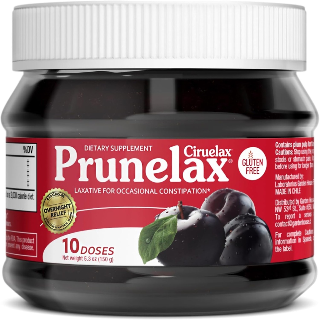 Prunelax Ciruelax の通常の強さの Laxative の込み合い - Gluten-Free の Occasional の便秘のための自然な Ingredient Laxative - 5.3 oz
