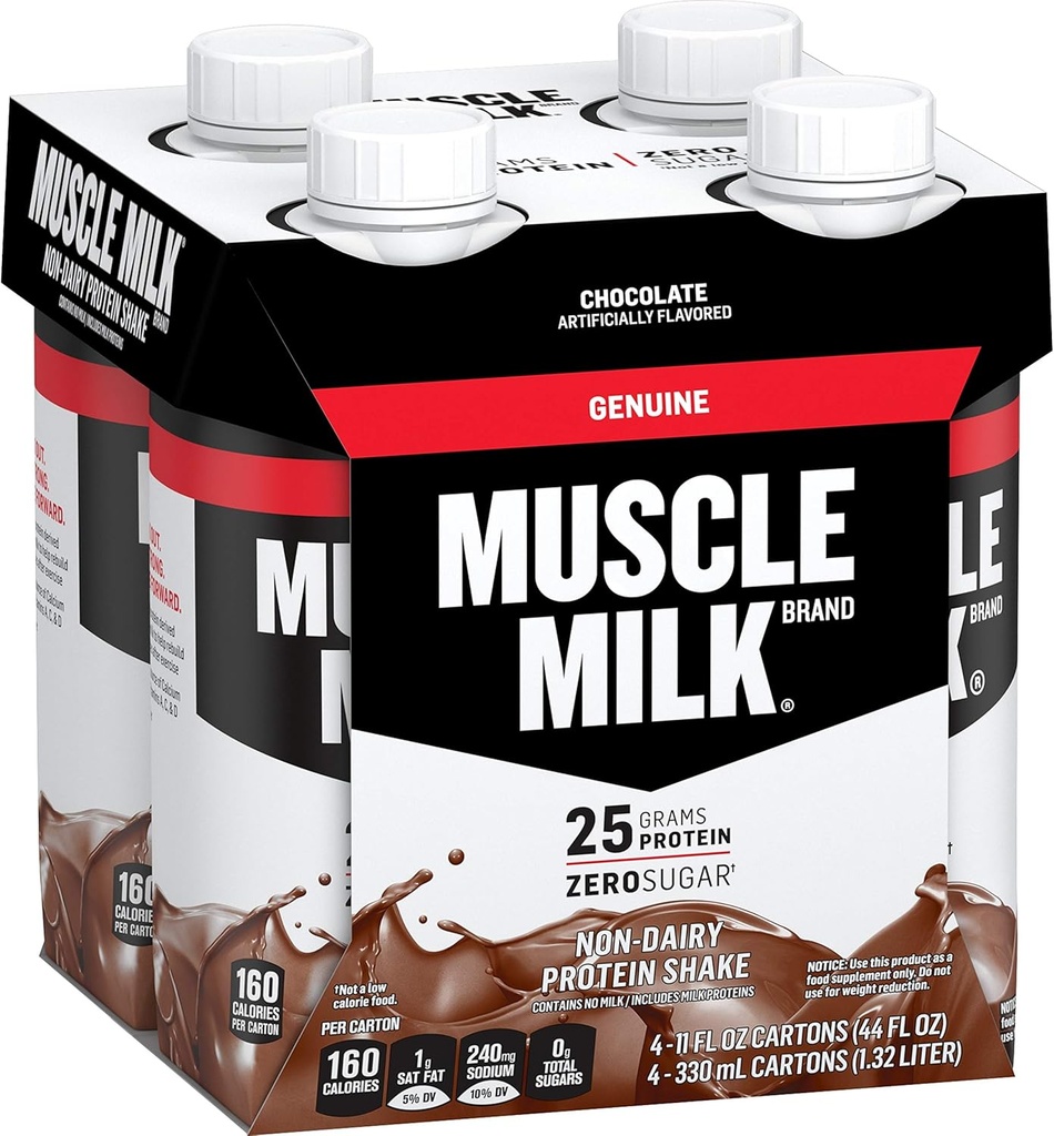筋肉ミルクの本物蛋白質の揺れ、チョコレート、25g蛋白質、11 Fl Oz (パッケージ4)