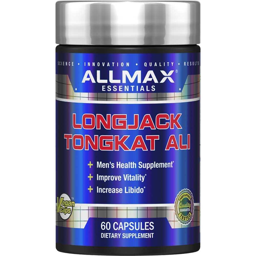 ALLMAX Essentials LongJack Tongkat Ali - 60 Capsules - Men’s Health Supplement - Improves Vitality - 60 Servings