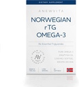 Norwegian rTG Omega 3 魚油 のための 脳 & 心臓ブースト, トリグリセリド フィッシュ オイルオメガ 3 サプリメント, 300 DHA 600 EPA オメガ 3 ソフトゲル 必須脂肪酸 目, 皮膚 & 関節, 1200 mg, 60 のサービング