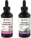 より良いスリープバンドル - Maxxハーブパッションフラワーエキス+ Valerian Rootエキス - リラクゼーションとストレス管理、アルコールフリー - (1 各)4 Ozボトル(60サービング)