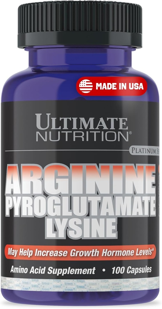 男性と女性のための究極の栄養L-アルギニンサプリメント - Aginine、Pyroglutamate&Lysineと積み重ねられたアミノ酸コンプレックス - サポートGH、Nitric酸化物の生産及び最適血の流れ - 100カプセル