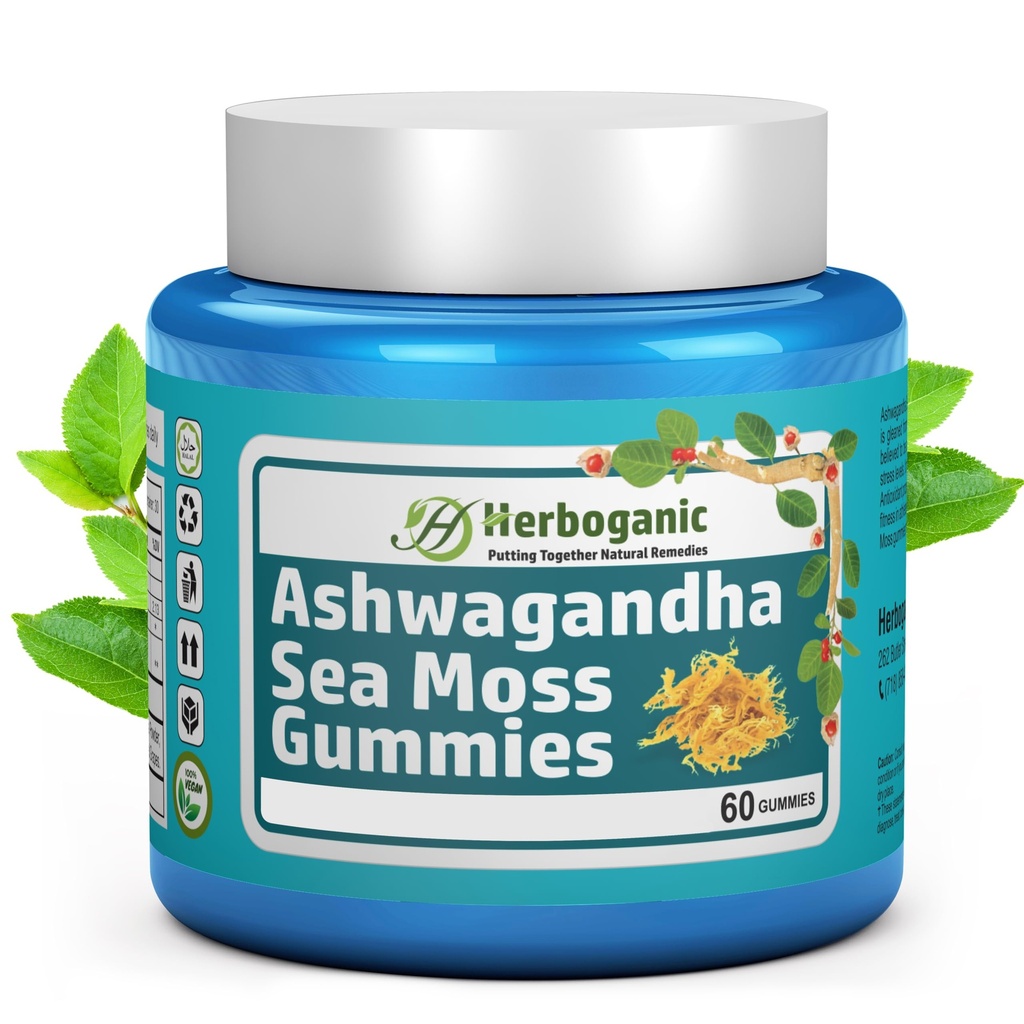 HERBOGANICアシュワガンダ海苔グミ - 60カウント