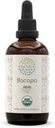 HerbEra Bacopa B120 USDA Organic Tincture | アルコールフリーエキス、高機能ハーブドロップ、リラクゼーション、陽性認知効果 | 認定有機バコパ(Bacopa Monnieri) 乾燥ハーブ4 OZ