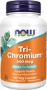 NOW Foods Supplements, Tri-Chromium™ 500 mcg with Cinnamon, Insulin Co-Factor*, 180 Veg Capsules