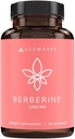 ACEWORKZ Berberine HCL 1200mgの補足– 97%の高い純度–サポート重量管理、Craving制御、中心及び腸の健康(60のカプセル)