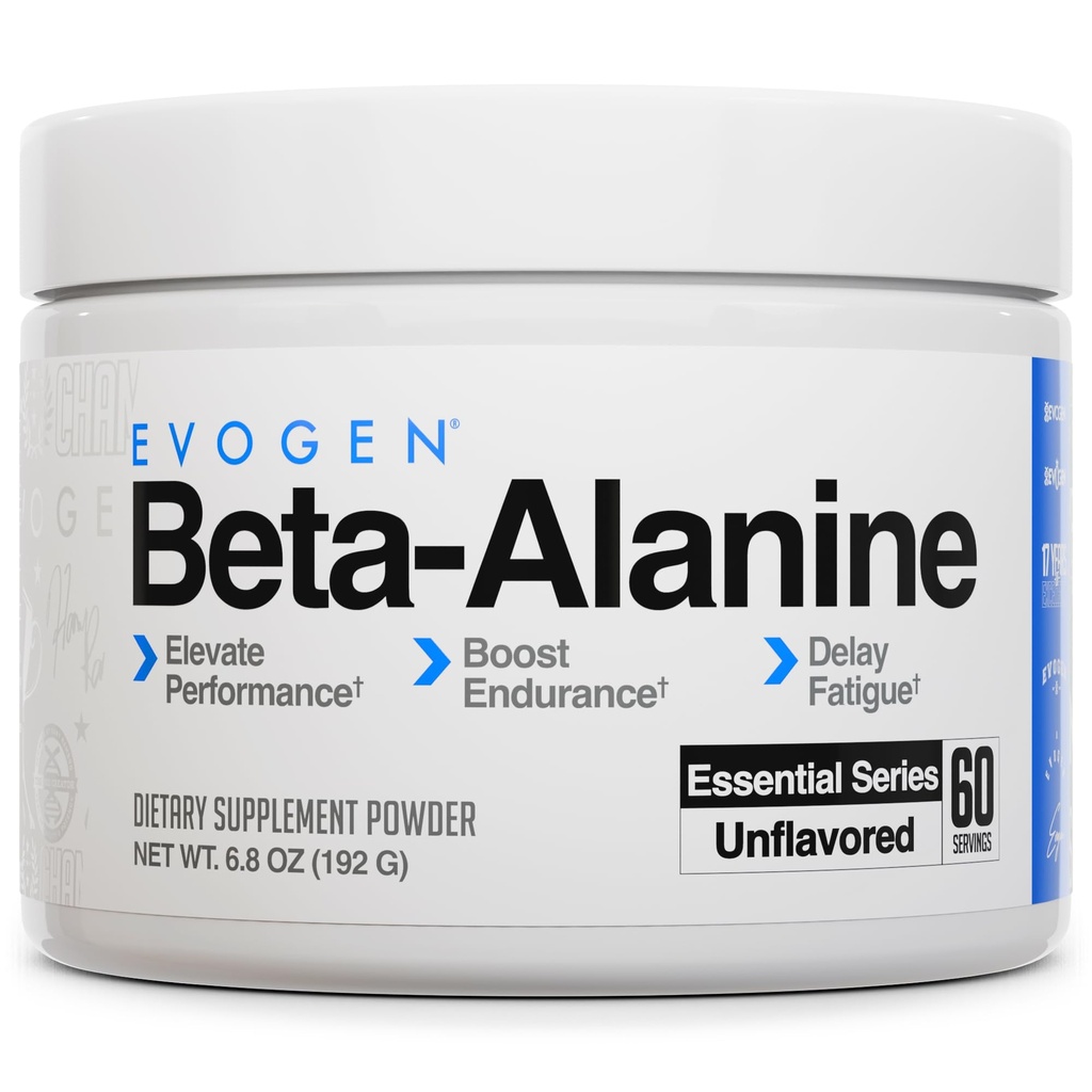 Evogen Beta-Alanine - パフォーマンスエンハンサー | ブースト持久力、遅延疲労 | 不燃 | 60 便益